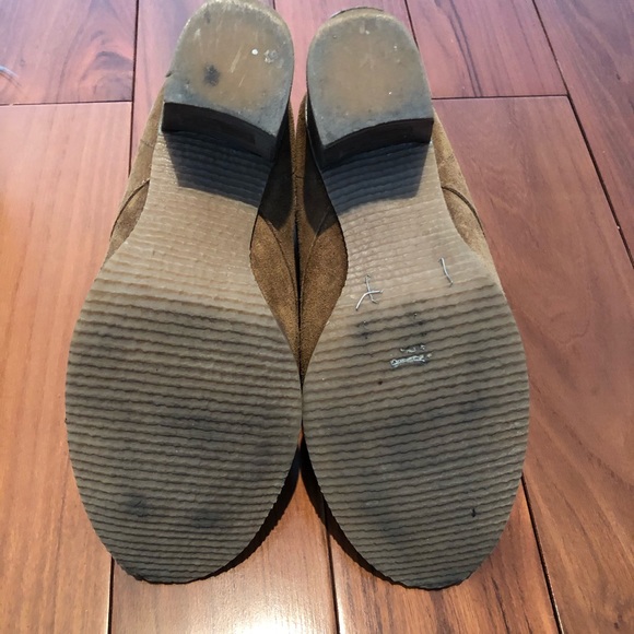 Trendy Ankle lace tan suede fur chunky heel 7.5 - Picture 6 of 6